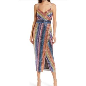 SAYLOR Meghan Faux Wrap Maxi Dress in Circus